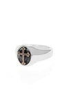 White Sterling Silver Traditional Cross Motif Ring, Size 10 Fashion Je
