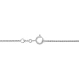 White 14 Karat 1Mm Solid Spiga Wheat Chain Length 18