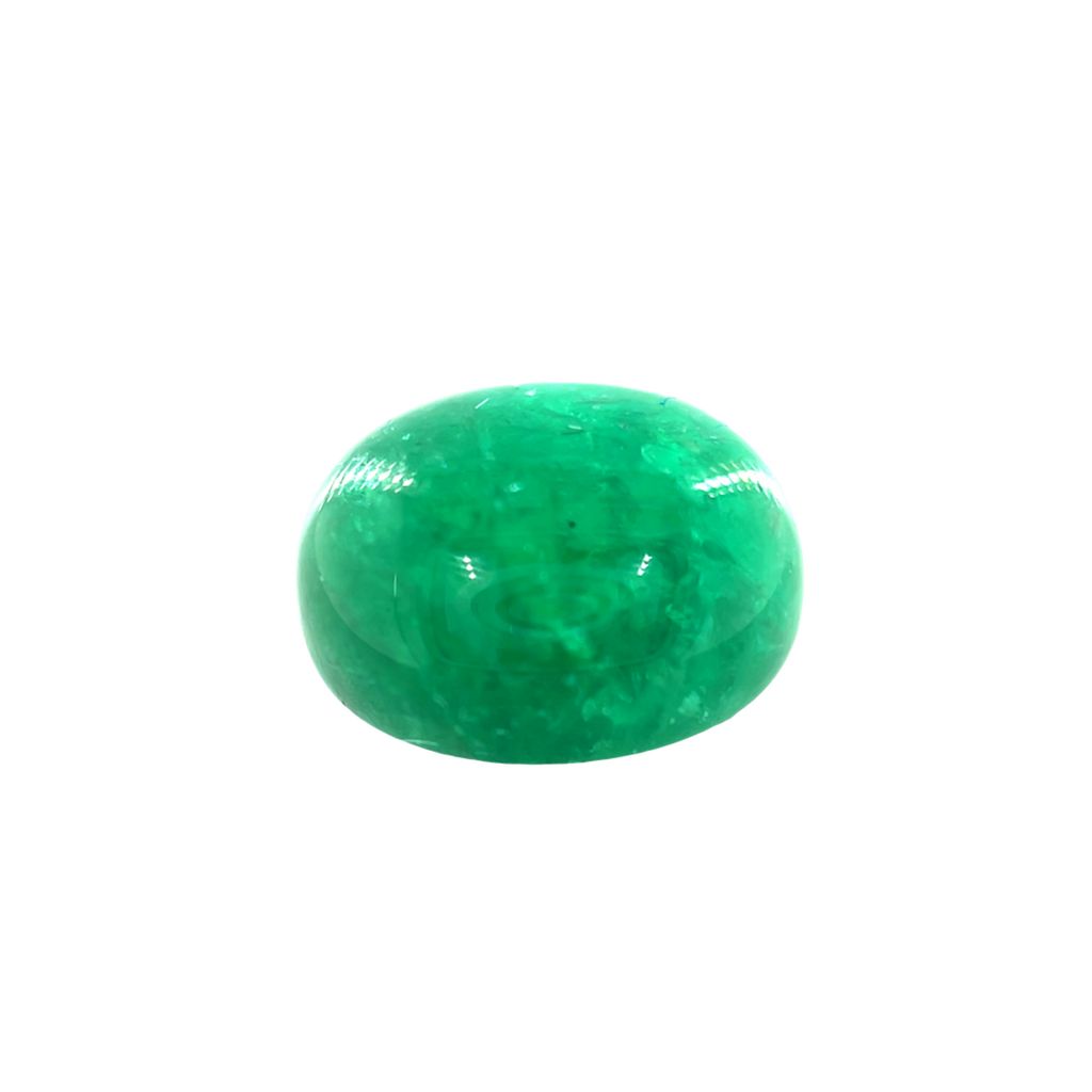 Other one = 6.50ct Cabochon Emerald, Clarity Enhanced