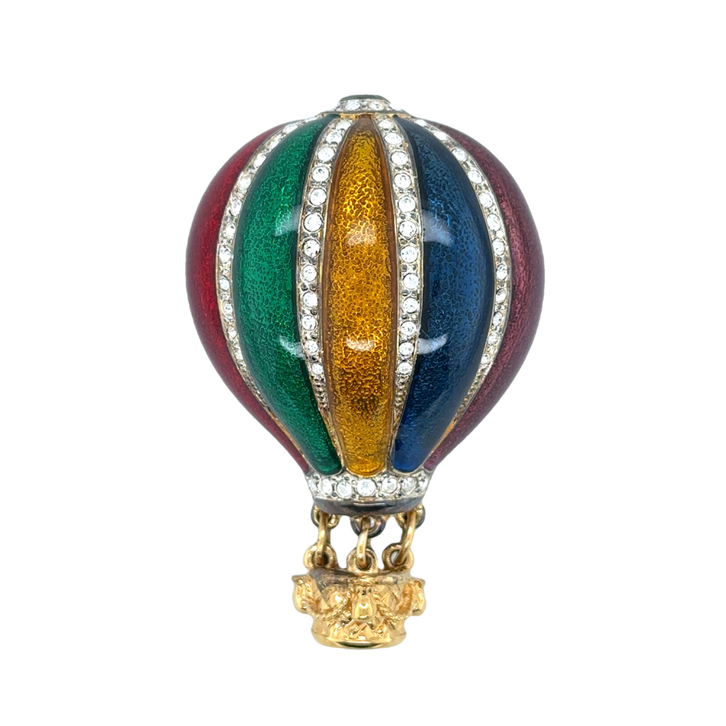 Glass Balloon Brooch | Plated Enamel