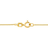 Yellow 14 Karat .75Mm Solid Box Chain Chain Length 18