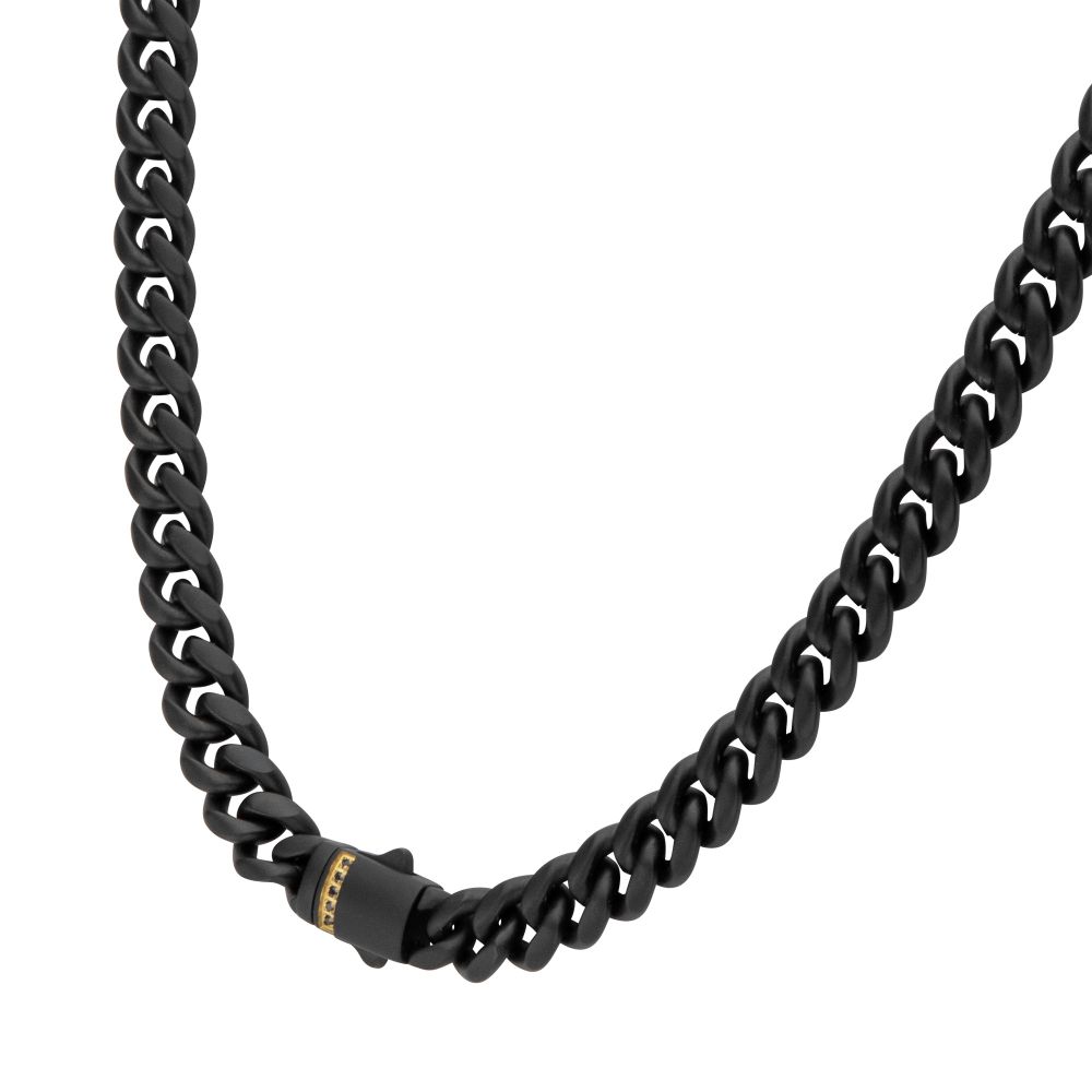 8Mm Miami Cuban Chain | Black Stainless Steel