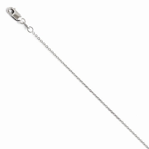 Flat Cable Chain | 14kt White Gold