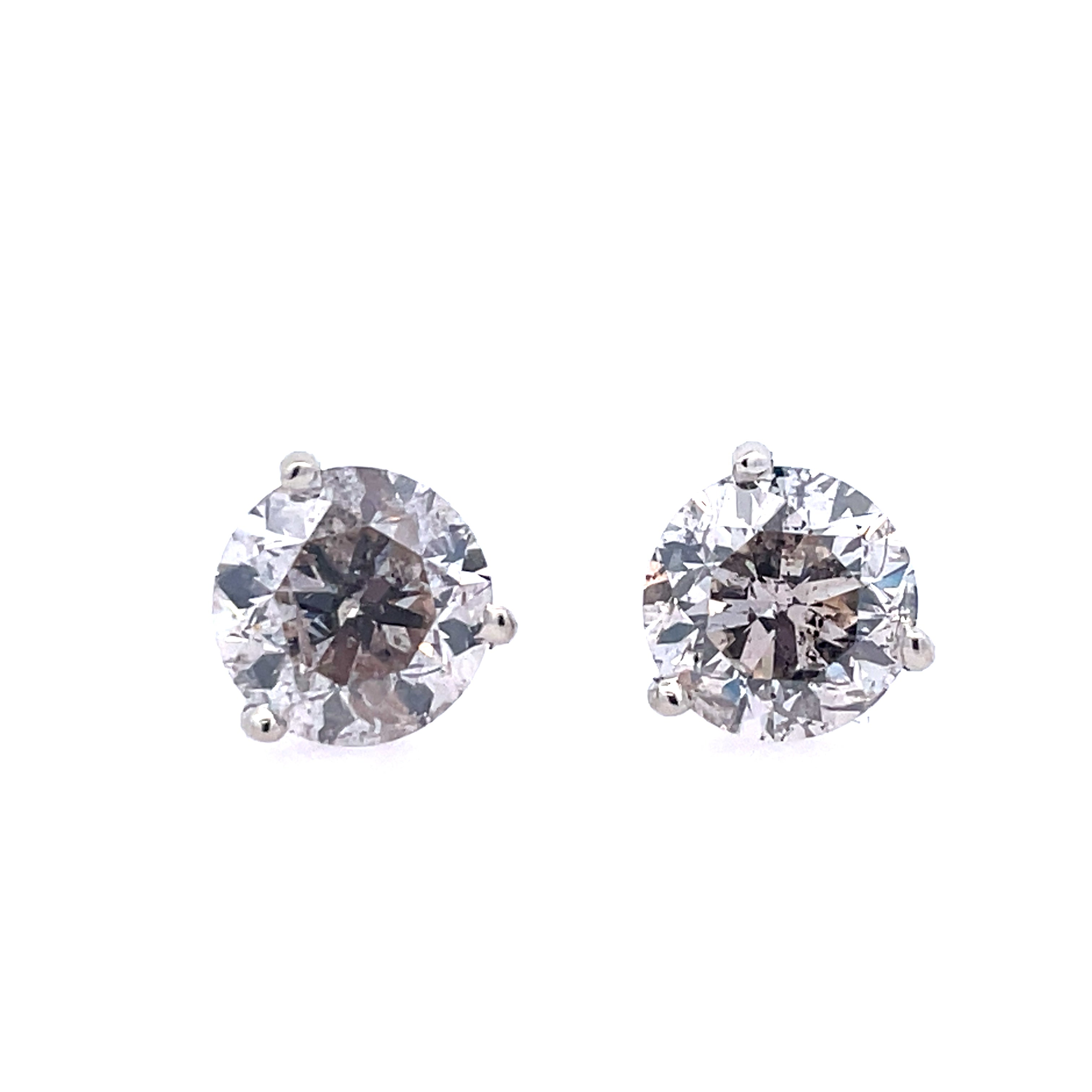 Prong Martini Earrings | 14k White