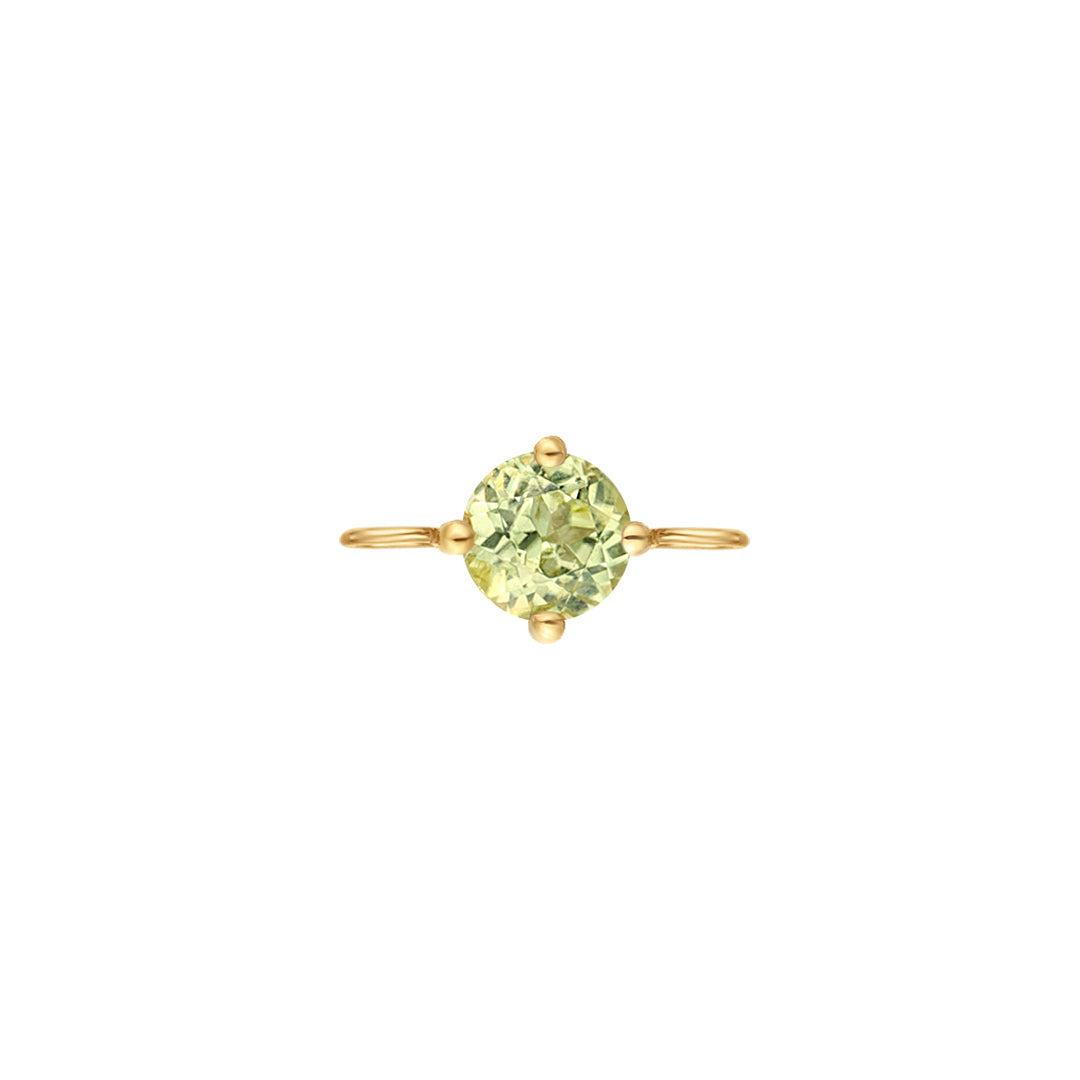Yellow 14 Karat August, Peridot With Double Bail Charms
