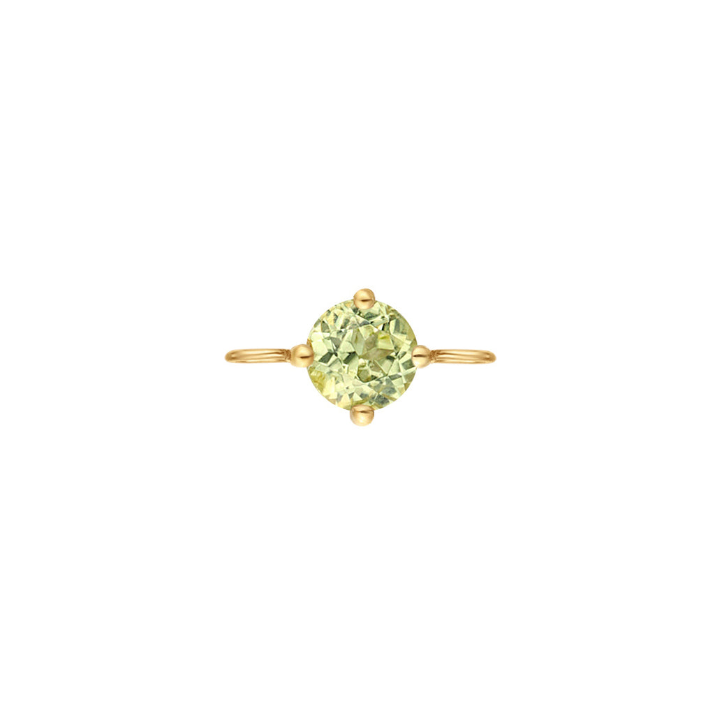 Yellow 14 Karat August, Peridot With Double Bail Charms
