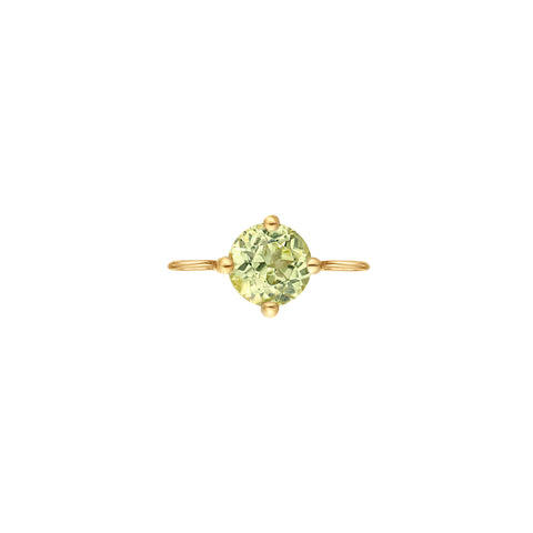 Yellow 14 Karat August, Peridot With Double Bail Charms