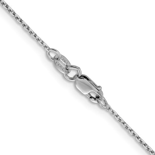 1.25Mm Diamond Cut Rolo Chain | 14k White