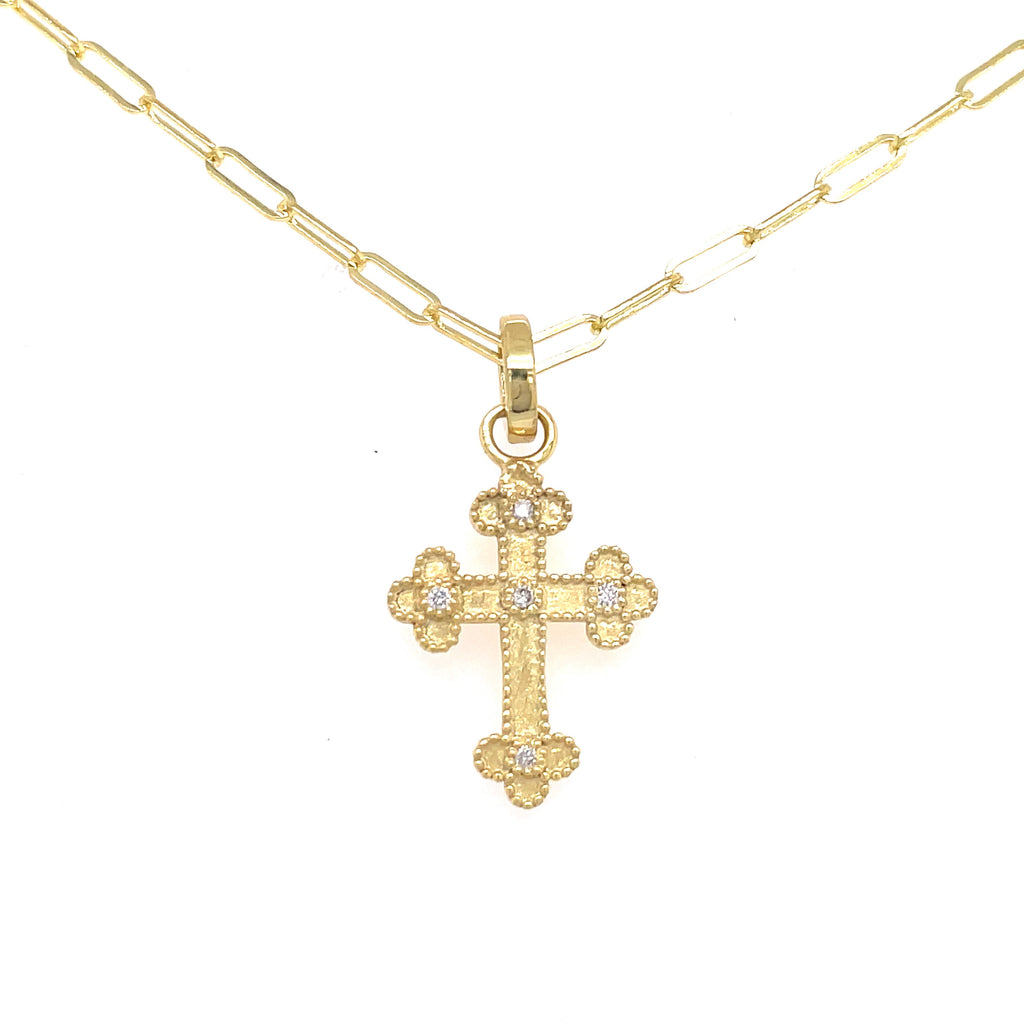 Detailed Cross Pendant | 14k Yellow