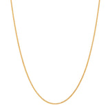 Yellow 14 Karat 1Mm Solid Spiga Wheat Chain Length 18