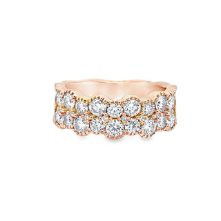 Scalloped Milgrain Edge Fashion Ring | 18k Rose