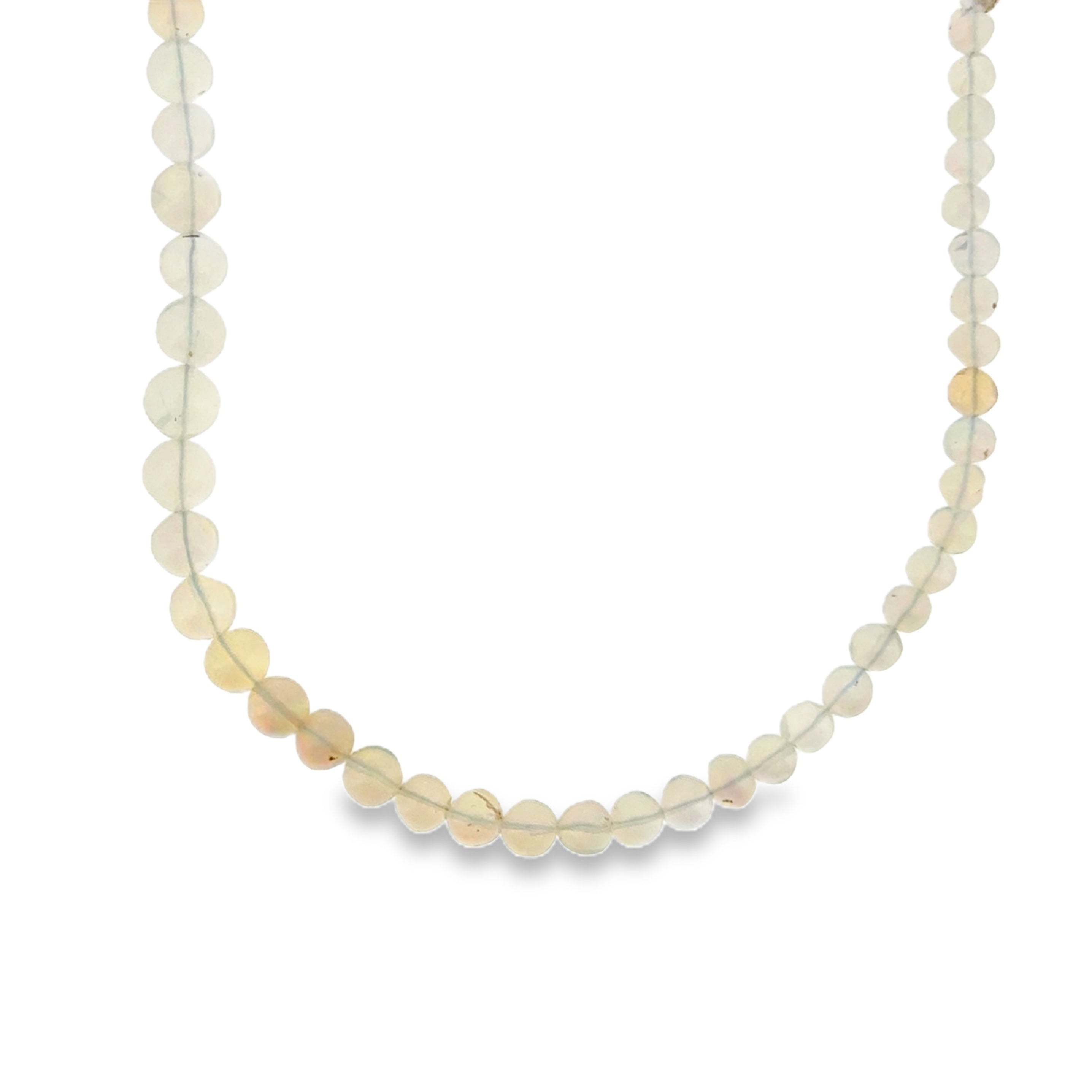 SS 3.25mm to 6.0mm Ethiopian Opal Beaded Necklace