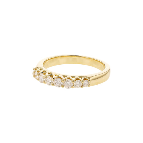 14 Karat Yellow Gold Anniversary Ring with .50ctw Round Brilliant Cut Diamonds