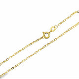 Yellow 14 Karat 1.55Mm Heavy Hollow Flat, Rolo Chain Length 18