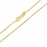 Yellow 14 Karat Diamond Cut 1.2Mm Solid Bird Cage Chain Length 18
