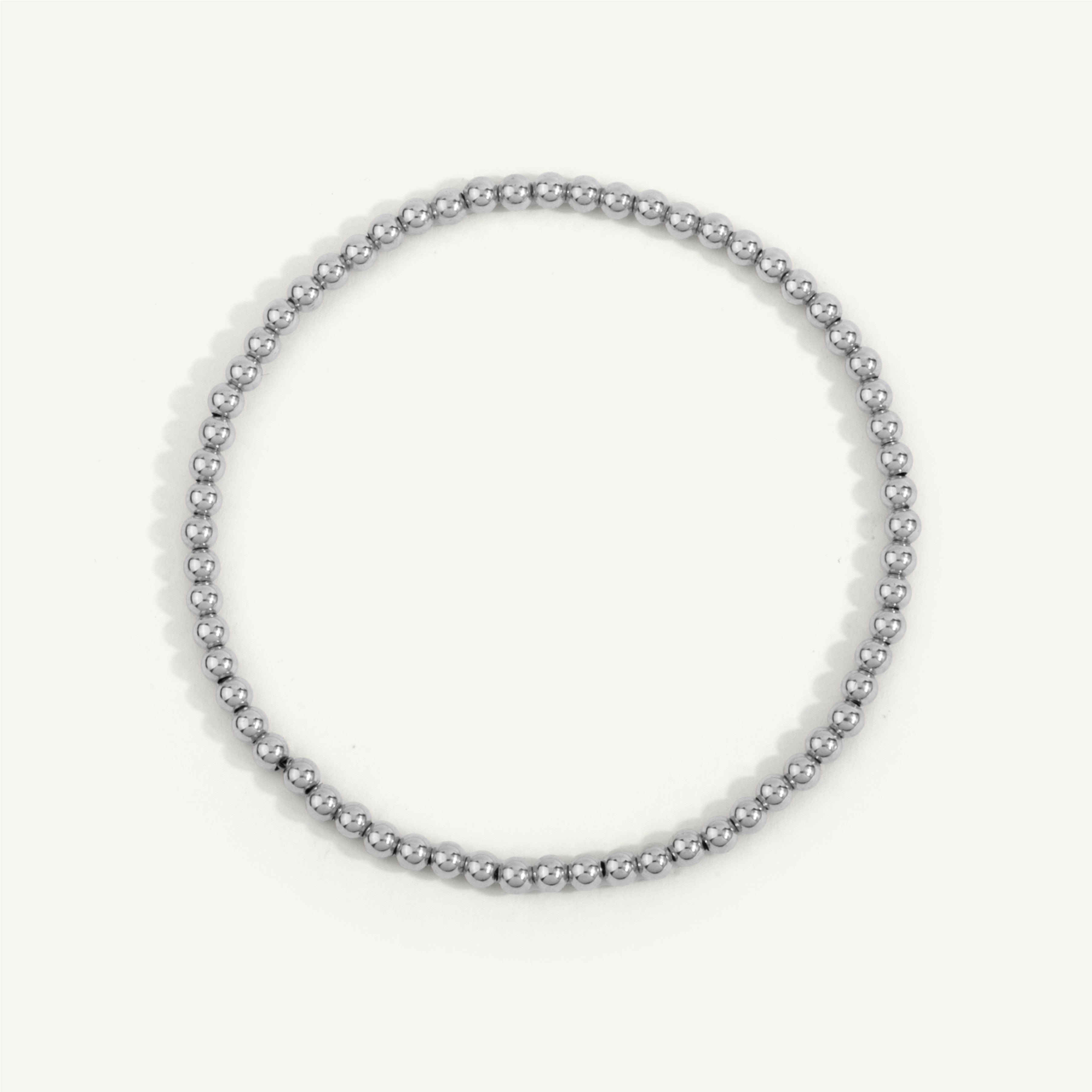 3mm Sterling Silver Bead 7''