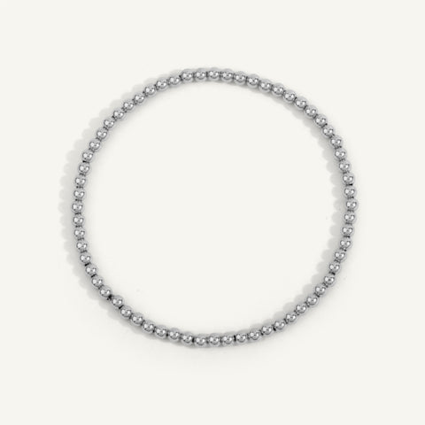 3mm Sterling Silver Bead 7''