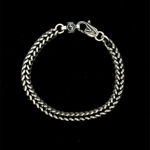 6.4mm Sterling Silver Foxtail Bracelet, Bold, supple, fluid, snakelike