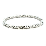 18kw Round Inlay Link Bracelet with 2.80ctw Round Diamonds, 8.5''