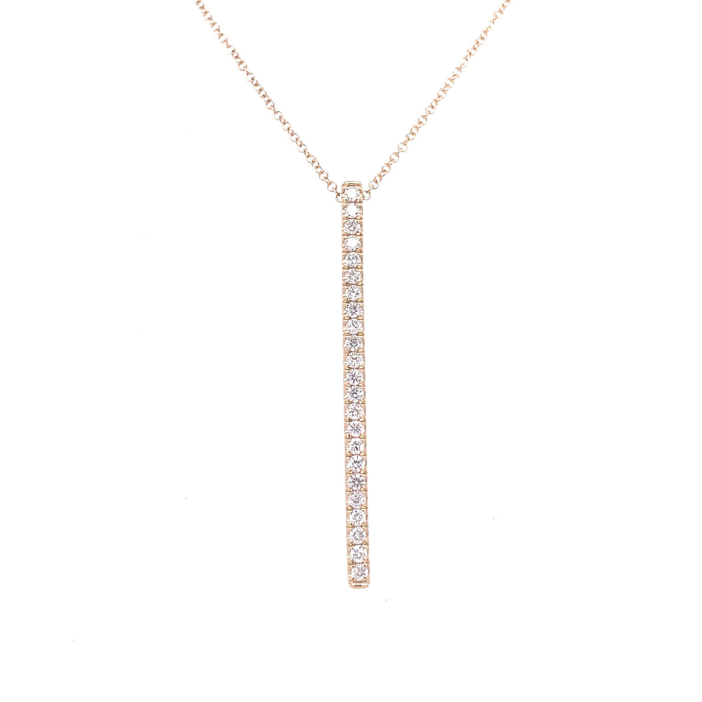 Vertical Bar Necklace | 14k Yellow