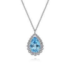 White Sterling Silver Bujukan Collection, Beaded Teardrop Jewelry With