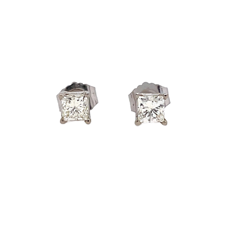 Stud Earrings | 14k White
