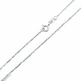 White 14 Karat 1.25Mm Solid Twist Criss Cross Chain Length 18