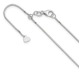 White 10 Karat Adjustable Box Chain Length 22