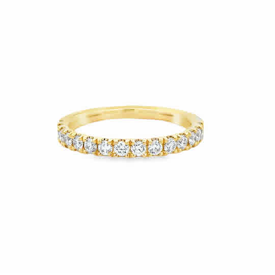 14 Karat Yellow Gold Wedding Ring with .50ctw Round Brilliant Cut Diamonds