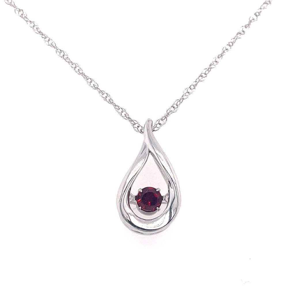 Shimmering Teardrop Pendant Necklace | 925 Sterling Silver