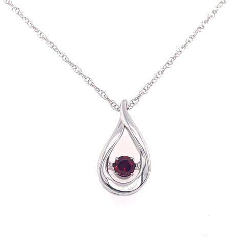 Shimmering Teardrop Pendant Necklace | 925 Sterling Silver