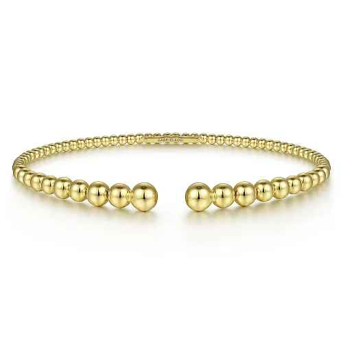 "Eternal Glow: Yellow 14 Karat Bujukan Open Bangle Bracelet - Embrace Timeless Elegance"