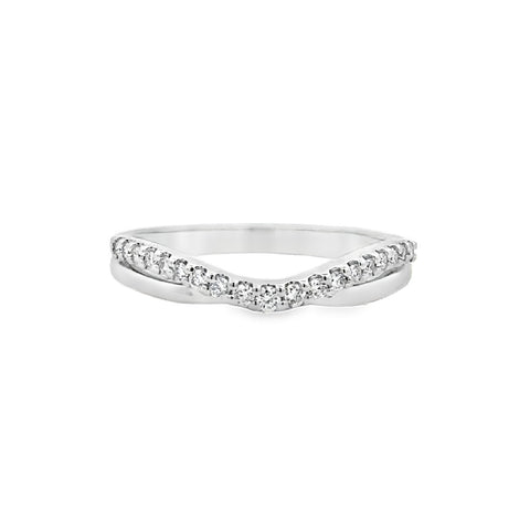 Curved Anniversary Ring | 14k White