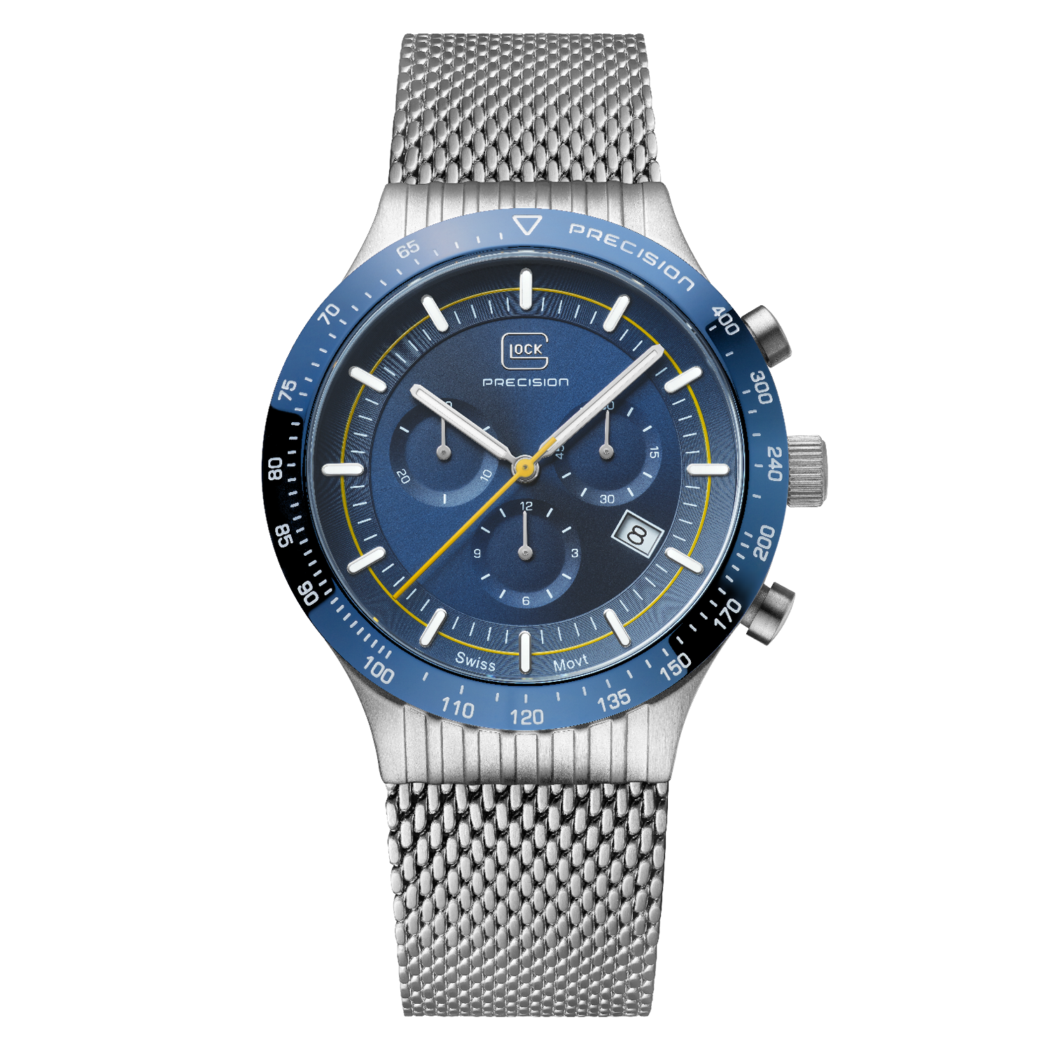 Precision Glock Watch | Silver-Tone Stainless Steel