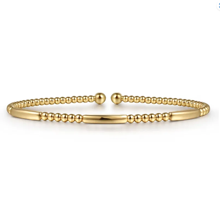 14K Yellow Gold Bujukan Open Bangle, Bujukan Collection