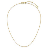 Yellow 14 Karat Diamond Cut .85Mm Square Cable Chain Length 16+2
