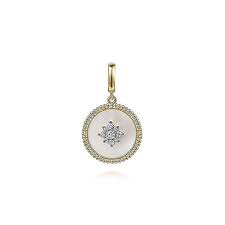 Round Medallion Clip Pendant | 14k Yellow