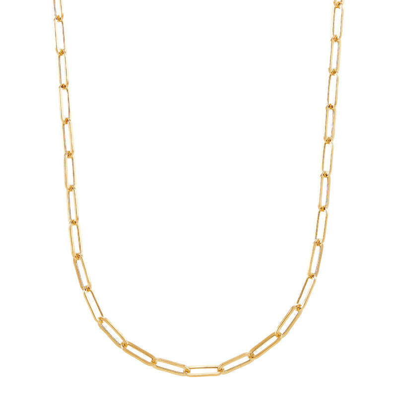 Yellow 14 Karat 3.15Mm Paperclip Chain Length 20