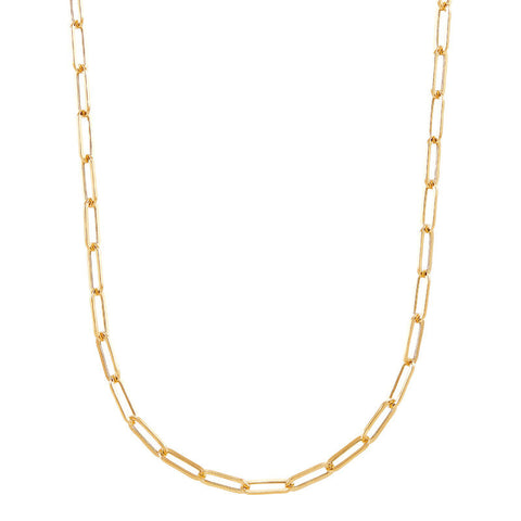 Yellow 14 Karat 3.15Mm Paperclip Chain Length 20