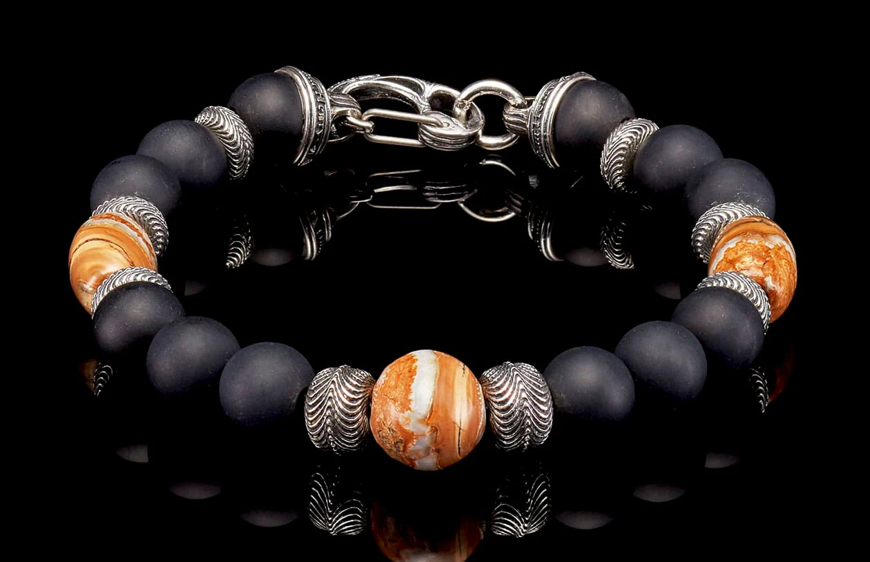 William Henry Ice Age Beaded Bracelet