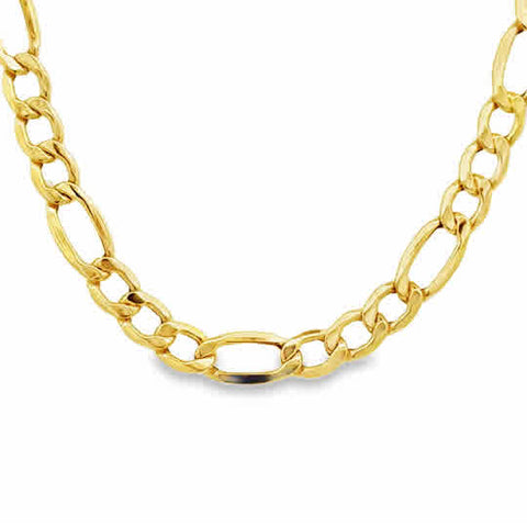 Yellow 14 Karat 5.8Mm Heavy Hollow Figaro Chain Length 22
