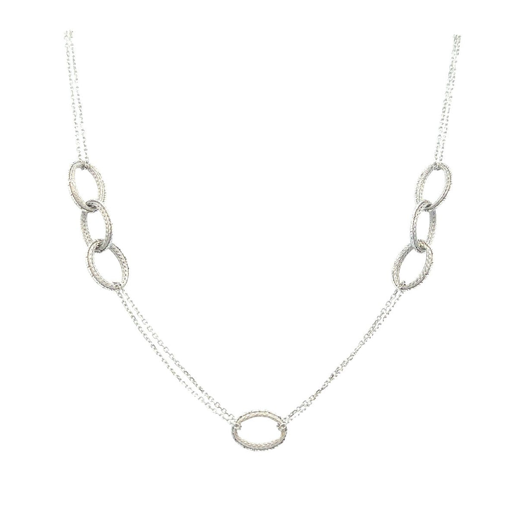 Elongated Link Chain | 18k White