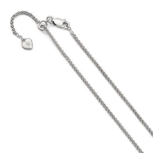 Adjustable Spiga Chain | White Sterling