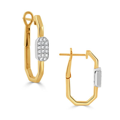 Elegant 18K Yellow Gold Hoop Earrings