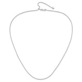 Leslie's 22" 14K White Gold Adjustable 1.3mm D/C Wheat Chain