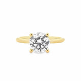 Hidden Halo Solitaire Ring | 14k Yellow