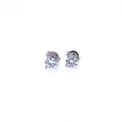 Prong Studs Earrings | 14k White