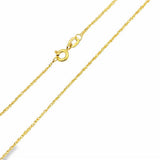 Yellow 14 Karat 1.15Mm Solid Sparkle Singapore Chain Length 16