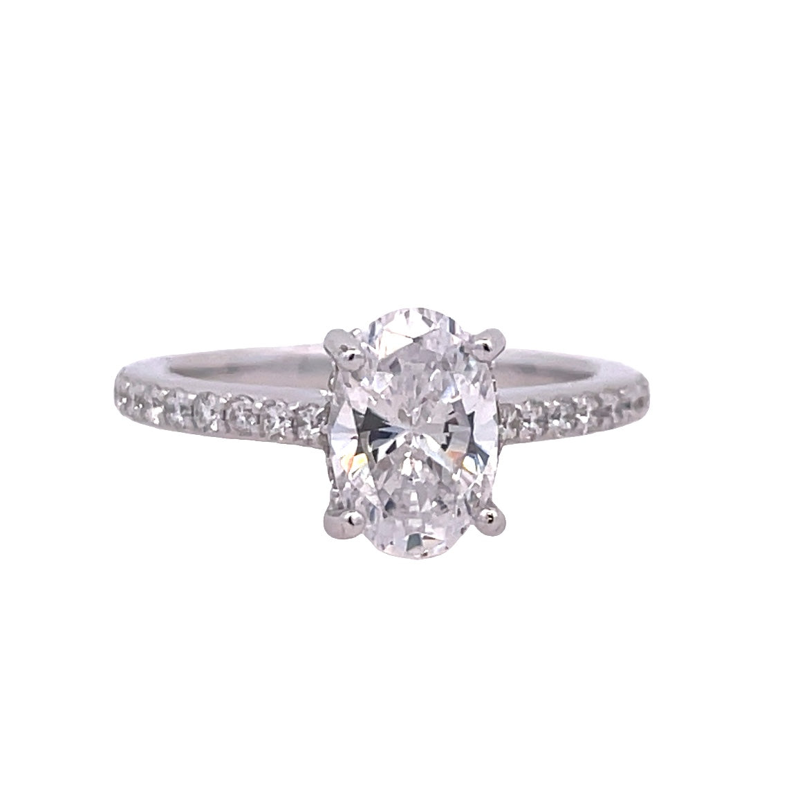 Brookside Custom Cathedral Ring | 14k White
