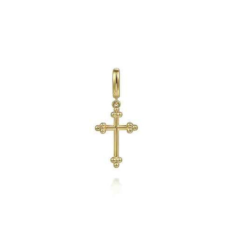 Bujukan Cross Clip Charm | 14k Yellow